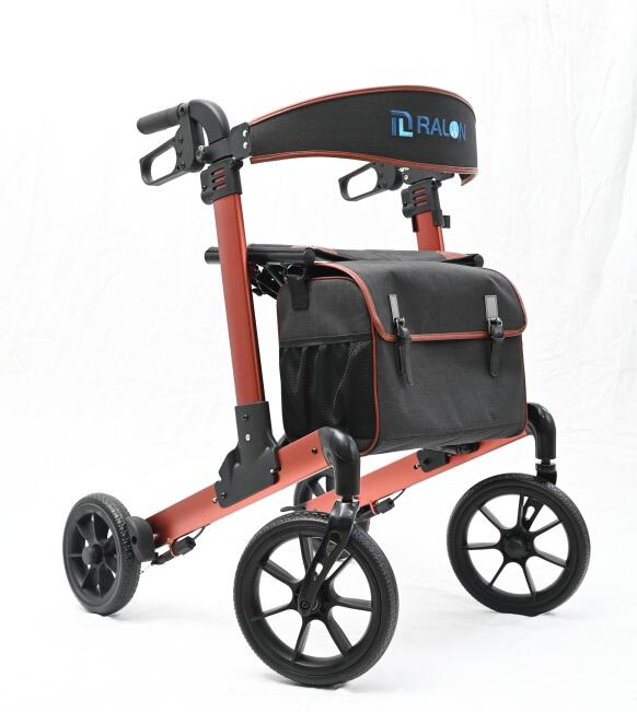 RL-A42089L Ringan Mudah Dikendalikan Rollator Aluminium Boleh Dilipat